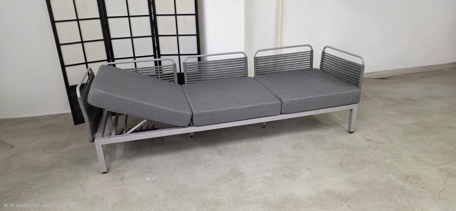 Sofa, Modular, Kissen, Grau, Metallrahmen