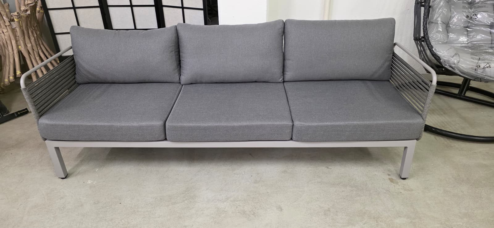 Sofa, Gartenmöbel, Sitzbank, Grau, Kissen