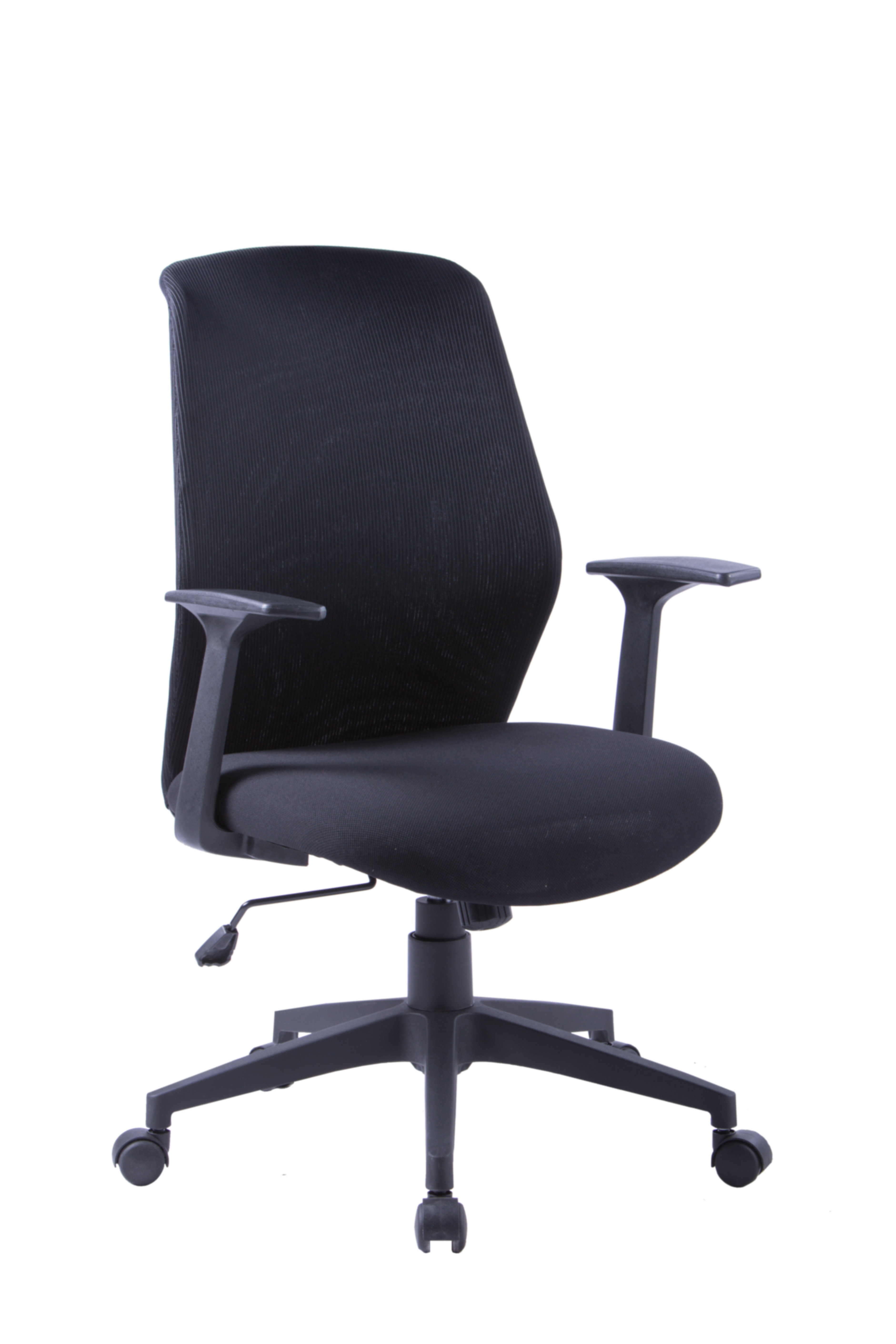bürostuhl, rollstuhl, schreibtischstuhl, schwarz, gepolstert